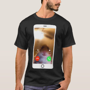 Camiseta Hamster Chamando Memória Frente Enfrentando a Câ