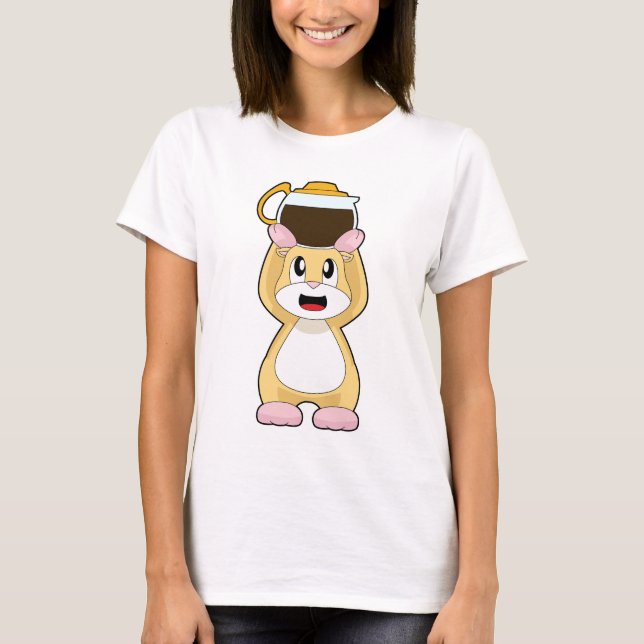 Camiseta Hamster Coffee Coffee pot (Frente)
