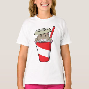 Camiseta Hamster com Bebida