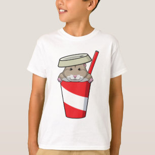 Camiseta Hamster com Bebida