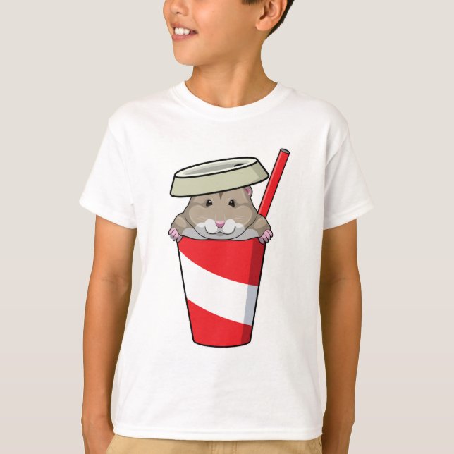 Camiseta Hamster com Bebida (Frente)