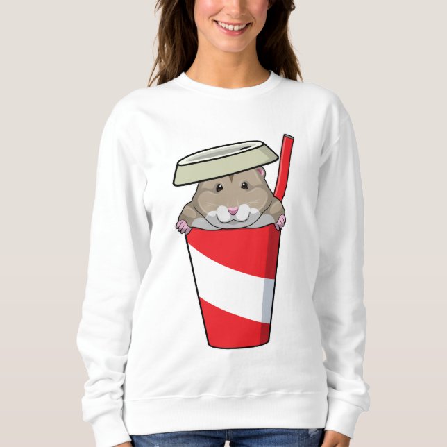 Camiseta Hamster com Bebida (Frente)