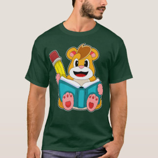 Camiseta Hamster com Caneta de Livro