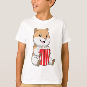 Camiseta Hamster com Cone de Pipoca