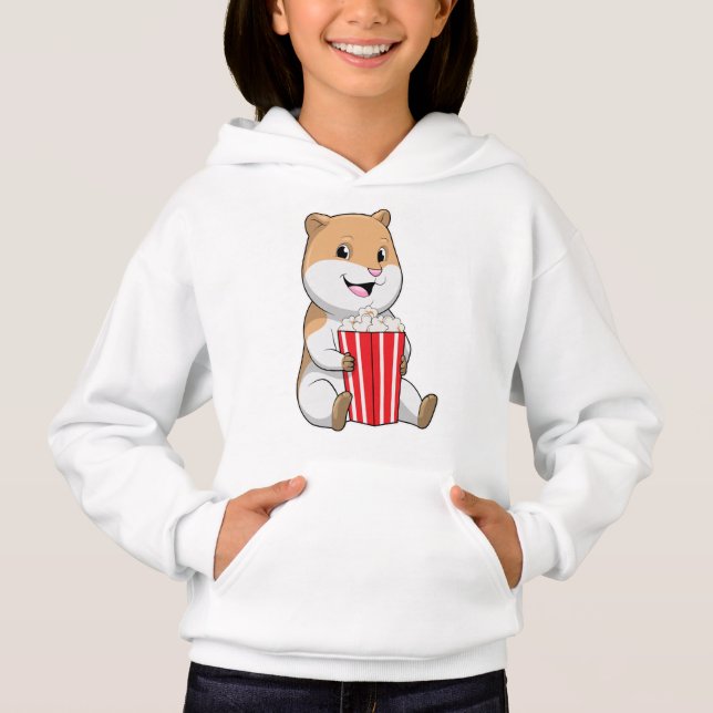 Camiseta Hamster com Cone de Pipoca (Frente)