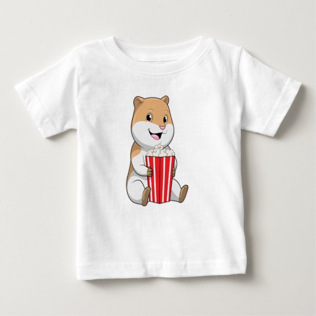 Camiseta Hamster com Cone de Pipoca (Frente)