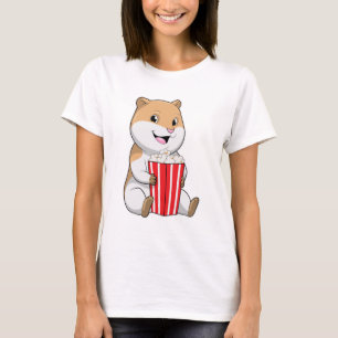 Camiseta Hamster com Cone de Pipoca