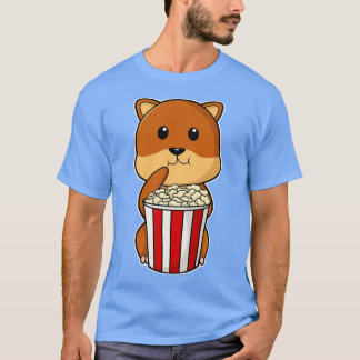 Camiseta Hamster com Cone de Popcorn 1
