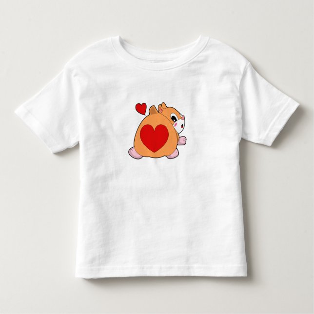 Camiseta Hamster com Coração (Frente)