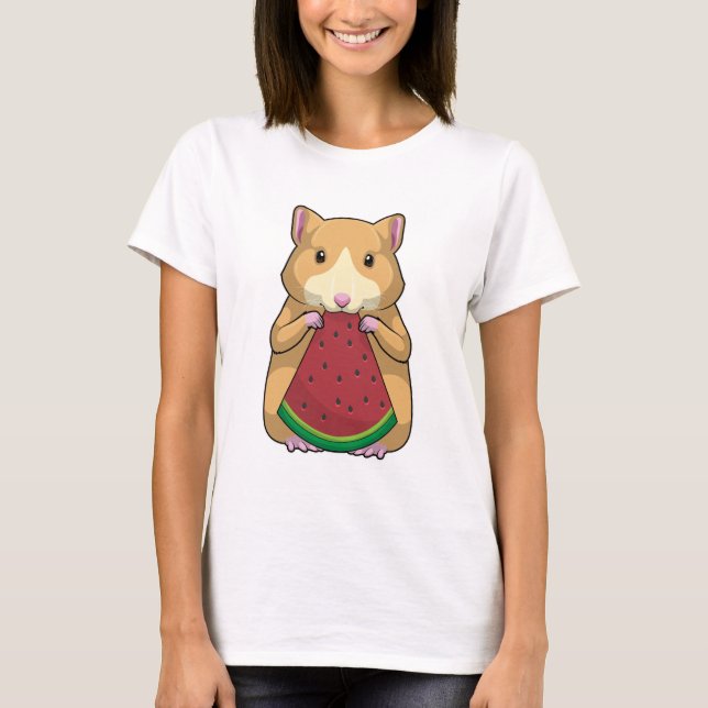 Camiseta Hamster com Melancia (Frente)