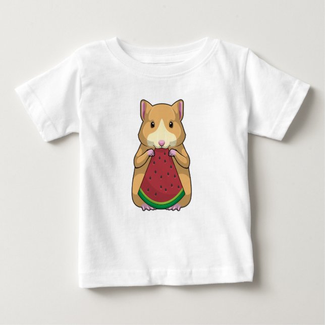 Camiseta Hamster com Melancia (Frente)