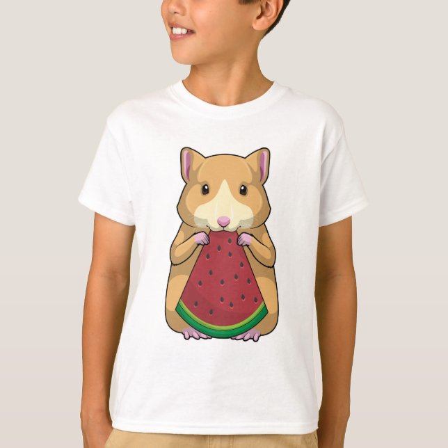 Camiseta Hamster com Melancia (Frente)