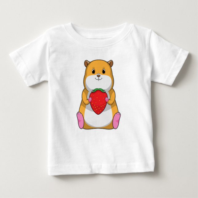 Camiseta Hamster com Morango (Frente)