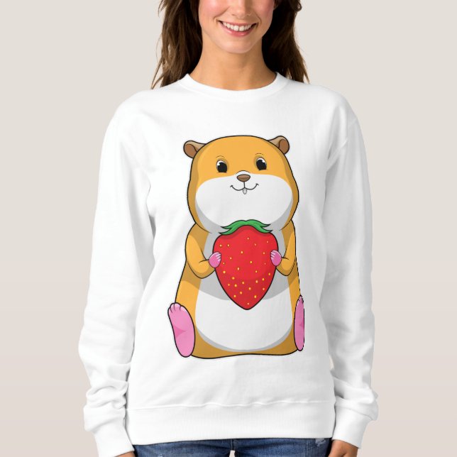 Camiseta Hamster com Morango (Frente)