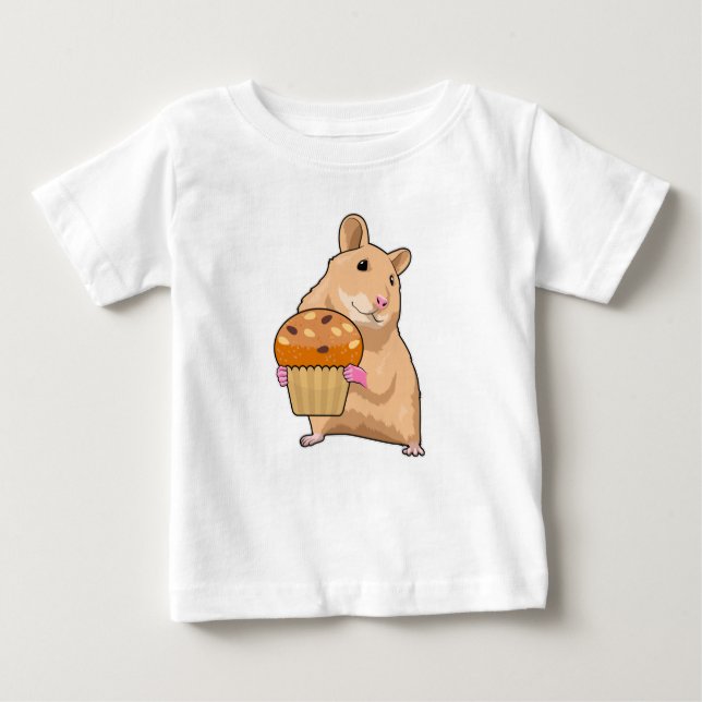 Camiseta Hamster com Muffin (Frente)