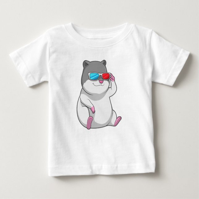 Camiseta Hamster com Óculos (Frente)