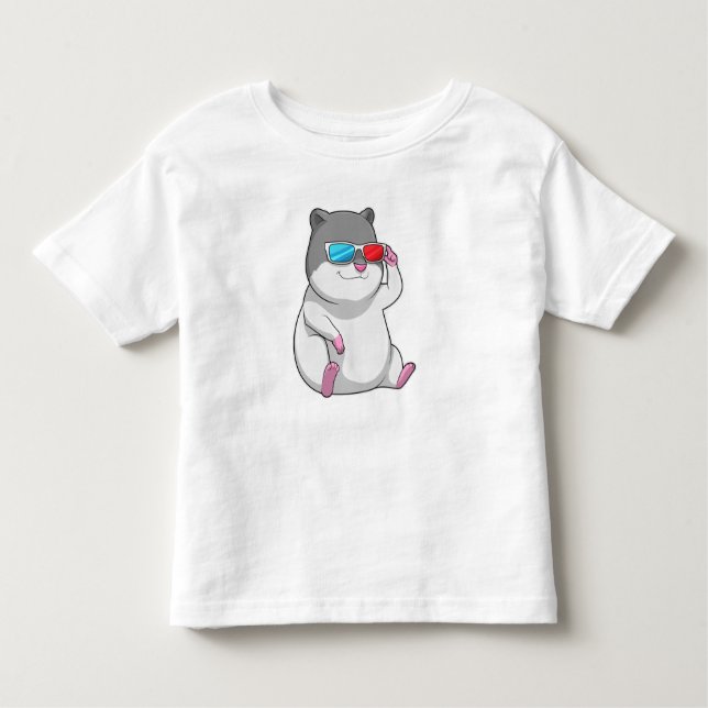 Camiseta Hamster com Óculos (Frente)