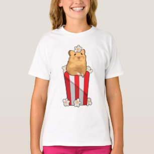 Camiseta Hamster com pipoca