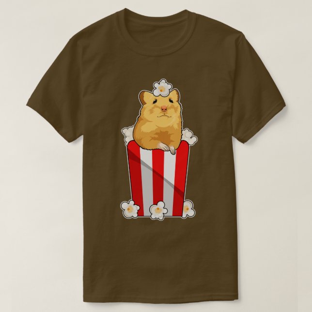 Camiseta Hamster com pipoca (Frente do Design)