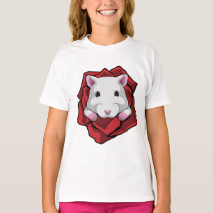 Camiseta Hamster com Rosa