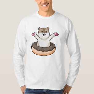 Camiseta Hamster com Rosquinha de Chocolate
