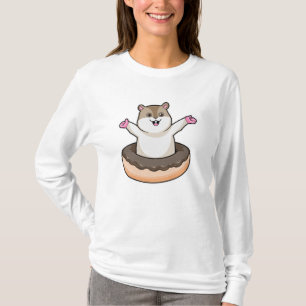 Camiseta Hamster com Rosquinha de Chocolate