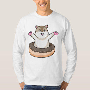 Camiseta Hamster com Rosquinha de Chocolate
