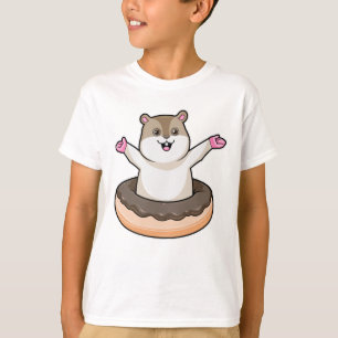 Camiseta Hamster com Rosquinha de Chocolate