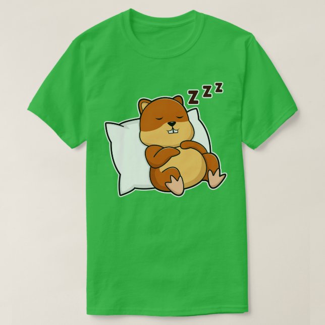 Camiseta Hamster com Travesseiro (Frente do Design)