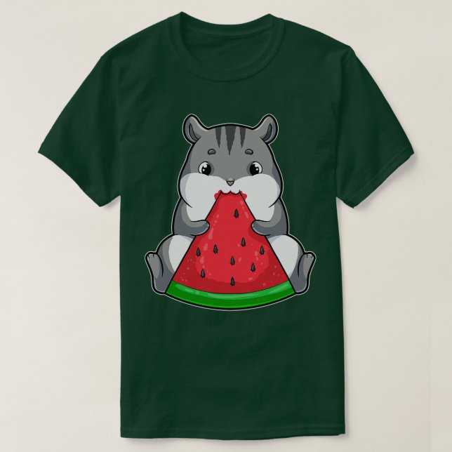 Camiseta Hamster comendo melão (Frente do Design)