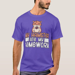 Camiseta Hamster comeu minha lição de casa