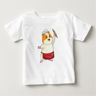 Camiseta Hamster como Baker com Rolling pin