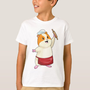 Camiseta Hamster como Baker com Rolling pin