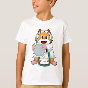 Camiseta Hamster como Doutor com Stethoscope.PNG