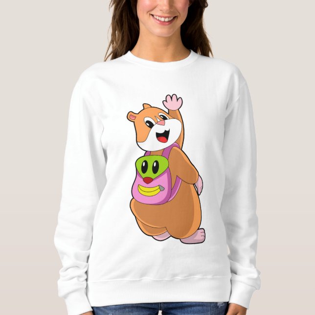 Camiseta Hamster como Estudante com Backpack.PNG (Frente)