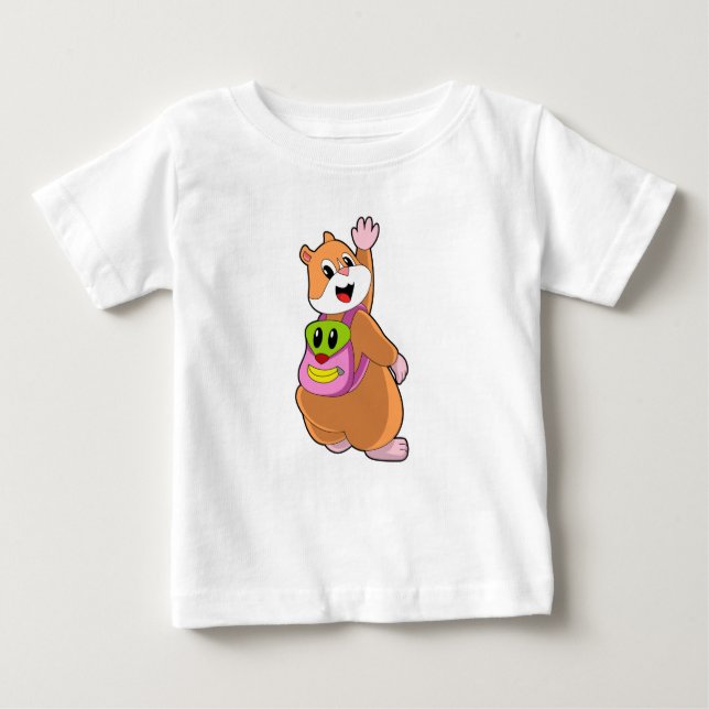 Camiseta Hamster como Estudante com Backpack.PNG (Frente)