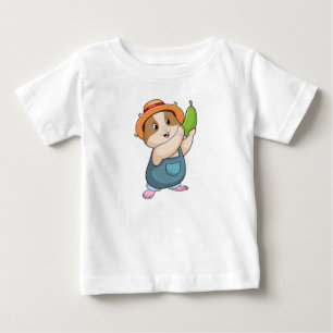 Camiseta Hamster como fazendeiro com abobrinha