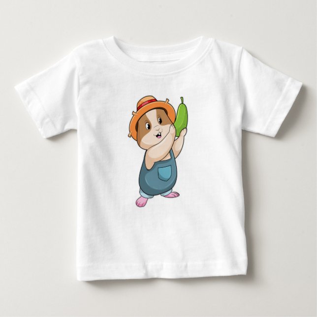 Camiseta Hamster como fazendeiro com abobrinha (Frente)