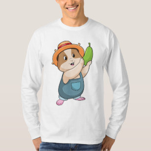 Camiseta Hamster como fazendeiro com abobrinha
