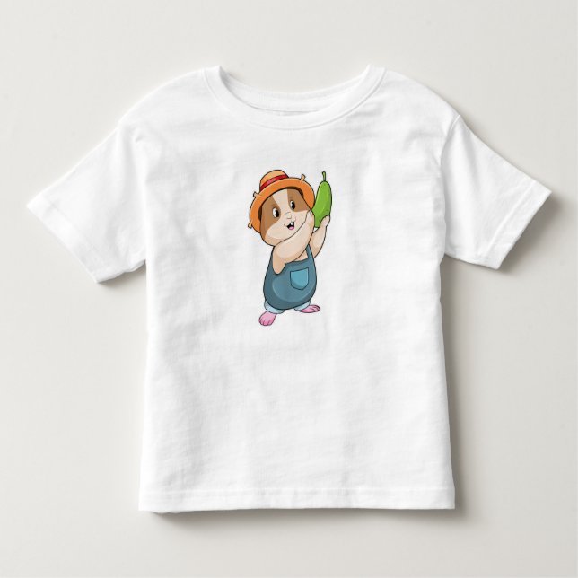 Camiseta Hamster como fazendeiro com abobrinha (Frente)