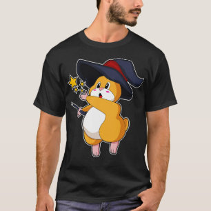 Camiseta Hamster como Feiticeiro com varinha mágica