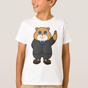 Camiseta Hamster como Groom com anel de Casamento