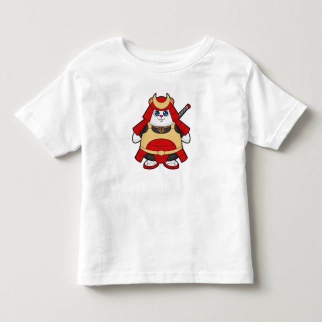 Camiseta Hamster como Guerreiro com Armor (Frente)