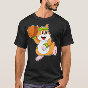 Camiseta Hamster como jogador de basquetebol