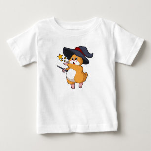 Camiseta Hamster como Mago com Varinha Mágica