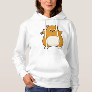 Camiseta Hamster como mecânico com chave inglesa