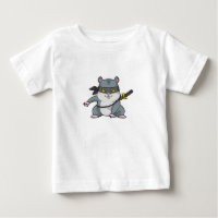 Hamster como Ninja nas artes marciais com espada