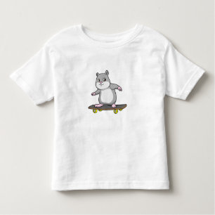 Camiseta Hamster como Patinador com skate