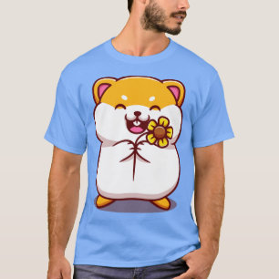 Camiseta Hamster Cortado Segurando Fogo Solar