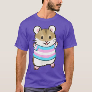 Camiseta Hamster de Bandeira do Orgulho Trans da Pipsqueake